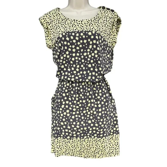 Boden | Dresses | Boden Adelaide Mini Dress Grey Yellow Sleeveless Modal  Blend Cinch Waist Size 6r | Poshmark